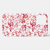 かわいい赤白の花模様 Case-Mate iPhoneケース (裏面 (横))