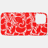 かわいい赤白ペイズリー模様 Case-Mate iPhoneケース (裏面 (横))