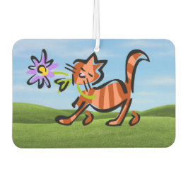 かわいい赤虎猫猫 カーエアーフレッシュナー