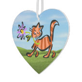 かわいい赤虎猫猫 カーエアーフレッシュナー (左)