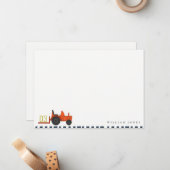 かわいい赤錆の農場トラクター　子供のあらゆる年齢の誕生日 ノートカード (正面/裏面インサイチュ)