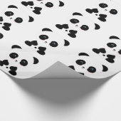 かわいい赤面のパンダくま ラッピングペーパー (角)