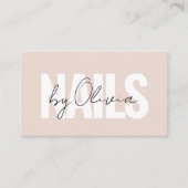 かわいい赤面サンドフェミニンピンクネイルアーティスト 名刺 (正面)