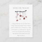 かわいい赤面スターモバイルブックで赤ちゃんシャワー エンクロージャーカード (正面)