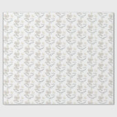 かわいい赤面ゾウ水彩イラストレーション ラッピングペーパー (フラット)