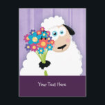 かわいい赤面ヒツジの花はがき ポストカード<br><div class="desc">可愛い赤面の羊が、青、紫、ピンク、オレンジの花々の大きな束を持つこの可愛らしい動物のはがき。自分の挨拶で文字をカスタマイズするか、削除する。お礼のノートを使用素晴らしする，あなたが送信する多くのサンキューカードの代もしわりに。Copyright © 2010 Lisa Marie Robinson All rights reserved.許可なく、この画像または画像を使用または複製することは違法で書ある。</div>