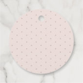 かわいい赤面ピンクの水色バタフライベビーシャワー フェイバータグ (裏面)