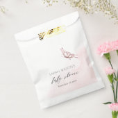 かわいい赤面ピンクの水色バタフライベビーシャワー フェイバーバッグ (封をした状態)