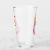 かわいい赤面ピンクチビ（小さくかわいく書いた感じ）猫 タンブラーグラス (右)