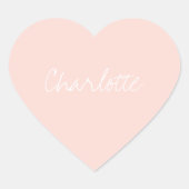 かわいい赤面ピンクハートシール ハートシール (正面)