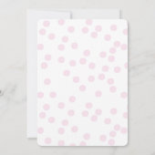 かわいい赤面ピンクバニー |女の子の誕生日パーティー 招待状 (裏面)