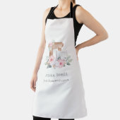 かわいい赤面ピンクフローラケーキミキサーベーカリーケータリング エプロン (インサイチュ)