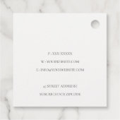 かわいい赤面ピンクフローラケーキミキサーベーカリーケータリング フェイバータグ (裏面)