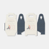 かわいい赤面ピンクブルーバーディエイジ誕生日 フェイバーボックス (折り畳みなし)