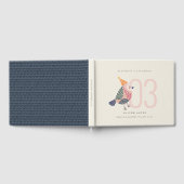 かわいい赤面ピンクボホバーディエイジ誕生日 ゲストブック (全面)