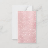 かわいい赤面ピンクユニコーンバレンタインデーパーティー ノートカード (裏面)