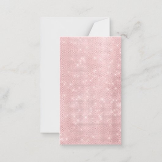 かわいい赤面ピンクユニコーンバレンタインデーパーティー ノートカード (裏面)