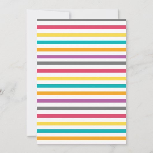 かわいい赤面ピンクラマおもしろいフィエスタバースデーパーティー 招待状 (裏面)