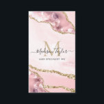 かわいい赤面ピンク金ゴールドグリッターマーブルアゲートモノグラム 名刺<br><div class="desc">シックなモダン赤面ピンクの金ゴールドグリッター大理石アゲートモノグラム名刺</div>