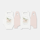 かわいい赤面ピンク金ゴールド冬そりの赤ちゃんシャワー フェイバーボックス (折り畳みなし)