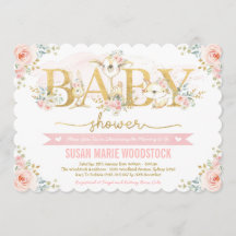 かわいい赤面フローラウッドランドフォレストガールベビーシャワー