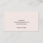 かわいい赤面ブルースカンジィフローラベアーハグベビーNANNY 名刺 (裏面)