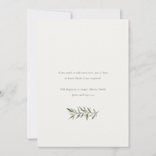 かわいい赤面リトルファームピグバタフライ子供の誕生日 招待状 (裏面)