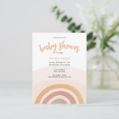 かわいい赤面レインボー男女兼用ウォーター色 ポストカード (スタンド正面)