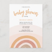 かわいい赤面レインボー男女兼用ウォーター色 ポストカード (正面)