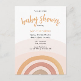 かわいい赤面レインボー男女兼用ウォーター色 ポストカード