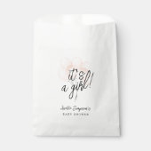 かわいい赤面水彩風船ガールベイビーシャワー フェイバーバッグ (正面)