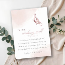 かわいい赤面水色バタフライワインよく願う