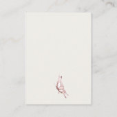 かわいい赤面水色バタフライワインよく願う エンクロージャーカード (裏面)