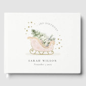 かわいい赤面金ゴールドウィンターズライエイジ誕生日 ゲストブック (正面)