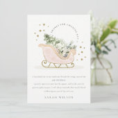 かわいい赤面金ゴールドウィンターズライエイジ誕生日 サンキューカード (スタンド正面)