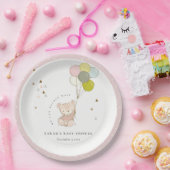 かわいい赤面bearly待ちクマ気球ベビーシャワー ペーパープレート (パーティー)