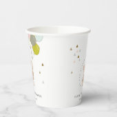 かわいい赤面bearly待ちクマ気球ベビーシャワー 紙コップ (左)