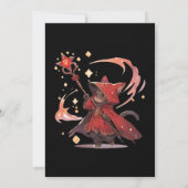かわいい赤魔道士猫のヒーロー 招待状 (裏面)