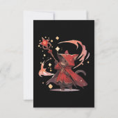 かわいい赤魔道士猫ヒーロー サンキューカード (裏面)
