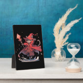 かわいい赤魔道士猫ヒーロー フォトプラーク (側面)