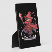 かわいい赤魔道士猫ヒーロー フォトプラーク (側面)