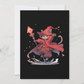 かわいい赤魔道士猫ヒーロー 招待状 (裏面)