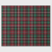 かわいい赤/緑の格子模様 ラッピングペーパー (フラット)