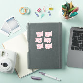 かわいい走る子豚、6個セット シール (iPadカバー)