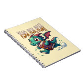 かわいい走る本のドラゴン ノートブック (右側)