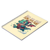 かわいい走る本のドラゴン ノートブック (左側)