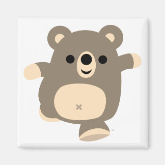 かわいい走アニメのクマのマグネット マグネット
