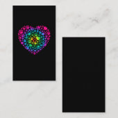 かわいい足のハート愛の動物 名刺 (正面/裏面)