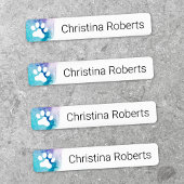 かわいい足はアクアウォーターのカラー服のラベルを印刷する ラベル