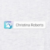 かわいい足はアクアウォーターのカラー服のラベルを印刷する ラベル (デザイン1)